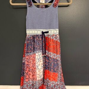 Jona Michelle Striped and Patchwork Kids Dress